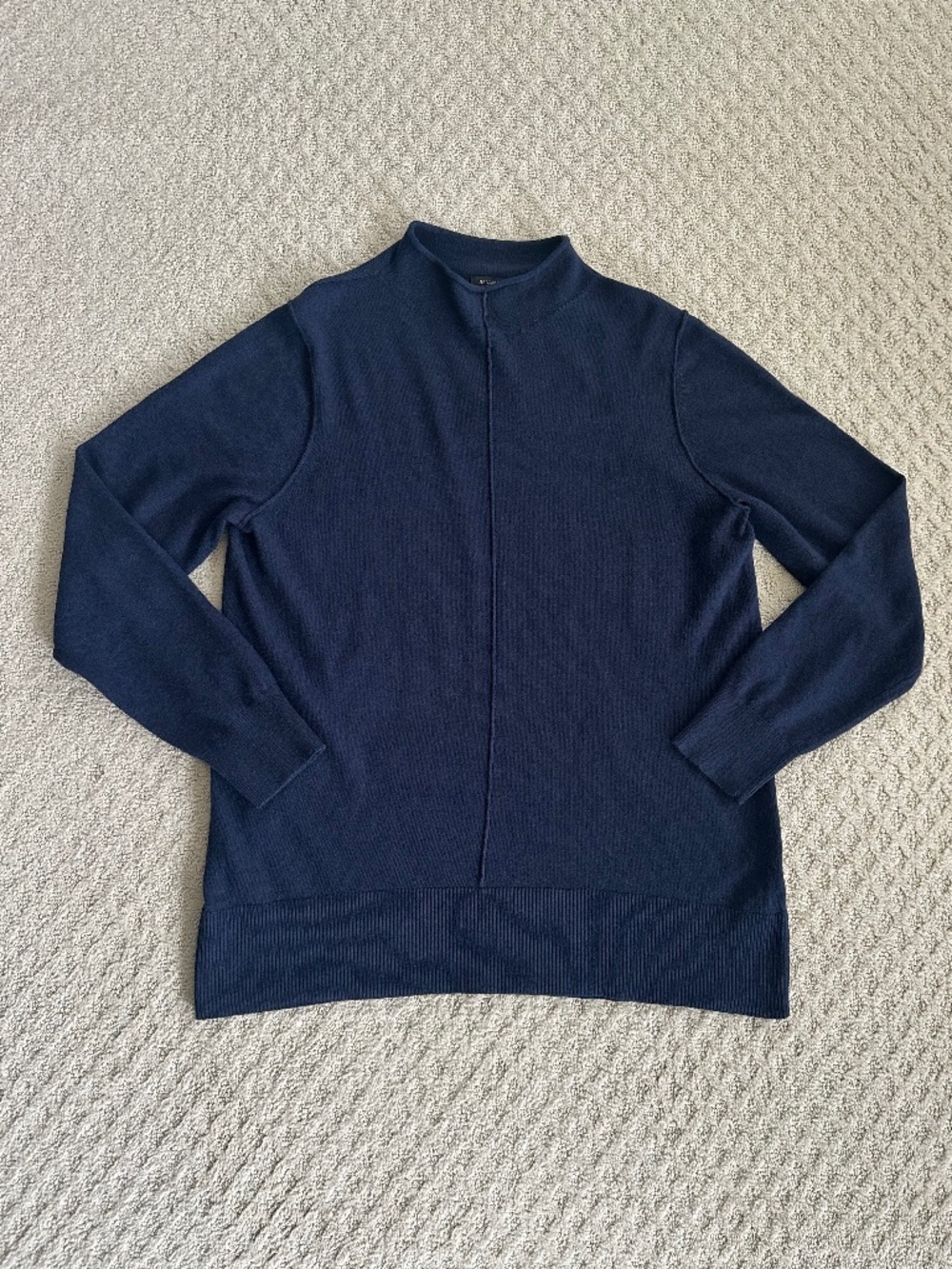 Banana Republic Italian Wool Cashmere Blend Funnel Neck Sweater L Minimalist